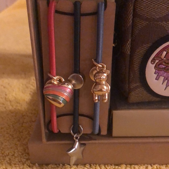 ⭐️🌙 COACH BOXED MINI BOXY COSMETIC CASE AND HAIR TIES SET ⭐️🌙 - Picture 12 of 16